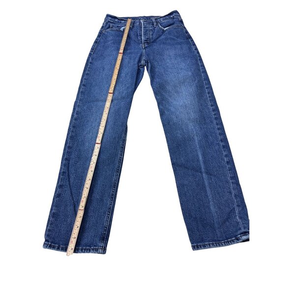 Old Navy Womens Sky Hi Straight Extra High-Rise Jeans Size 4 Blue Denim - Picture 4 of 13